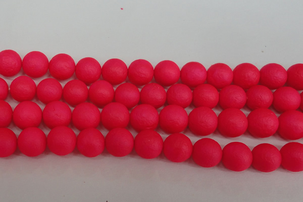 CSB1348 15.5 inches 10mm matte round shell pearl beads wholesale