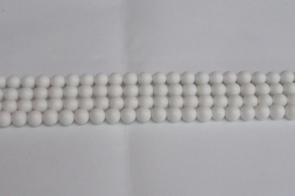 CSB1351 15.5 inches 6mm matte round shell pearl beads wholesale