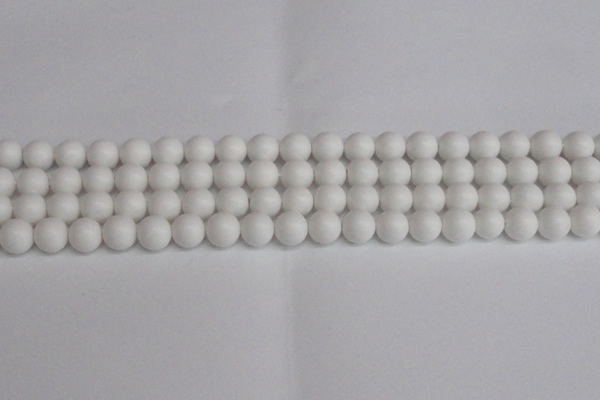 CSB1352 15.5 inches 8mm matte round shell pearl beads wholesale