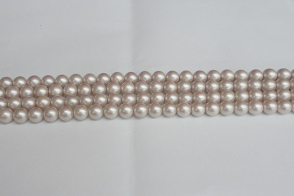 CSB1356 15.5 inches 6mm matte round shell pearl beads wholesale