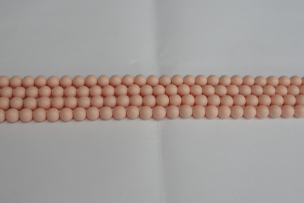 CSB1365 15.5 inches 4mm matte round shell pearl beads wholesale