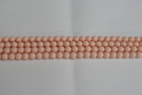CSB1366 15.5 inches 6mm matte round shell pearl beads wholesale
