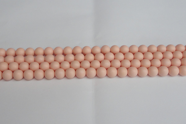 CSB1367 15.5 inches 8mm matte round shell pearl beads wholesale