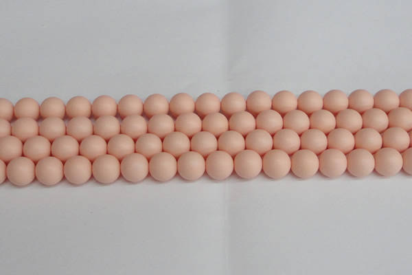 CSB1369 15.5 inches 12mm matte round shell pearl beads wholesale