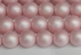 CSB1373 15.5 inches 10mm matte round shell pearl beads wholesale