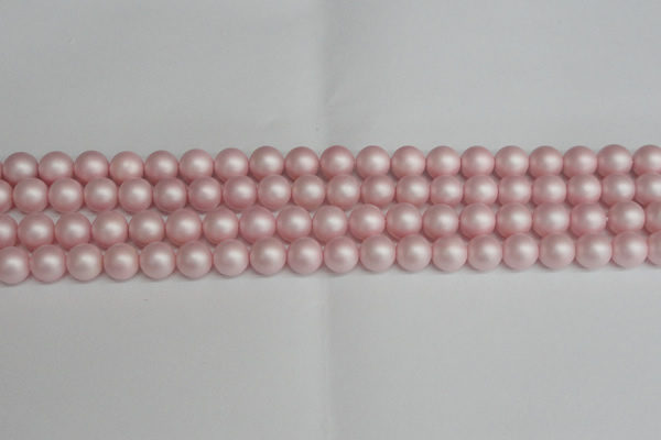 CSB1373 15.5 inches 10mm matte round shell pearl beads wholesale