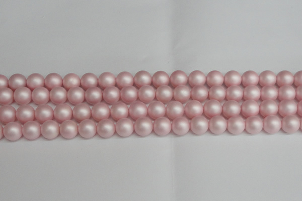 CSB1374 15.5 inches 12mm matte round shell pearl beads wholesale