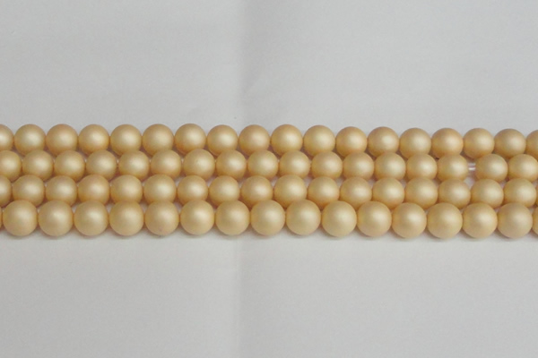 CSB1379 15.5 inches 12mm matte round shell pearl beads wholesale
