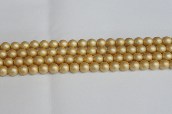 CSB1383 15.5 inches 10mm matte round shell pearl beads wholesale