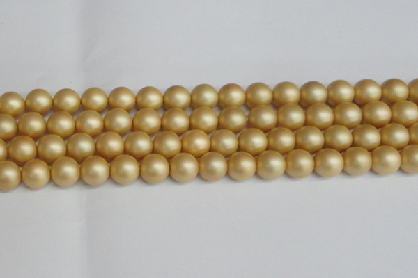 CSB1384 15.5 inches 12mm matte round shell pearl beads wholesale