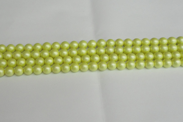 CSB1386 15.5 inches 6mm matte round shell pearl beads wholesale