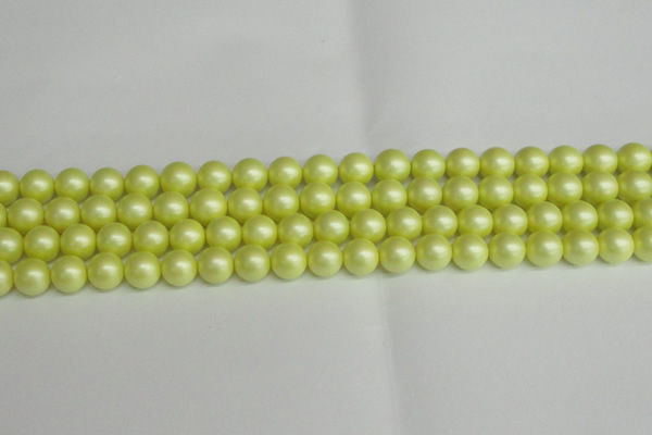 CSB1387 15.5 inches 8mm matte round shell pearl beads wholesale