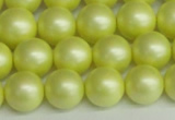 CSB1388 15.5 inches 10mm matte round shell pearl beads wholesale
