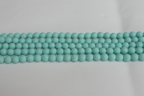 CSB1401 15.5 inches 6mm matte round shell pearl beads wholesale