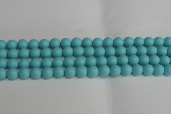 CSB1409 15.5 inches 12mm matte round shell pearl beads wholesale
