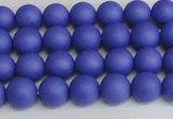 CSB1410 15.5 inches 4mm matte round shell pearl beads wholesale