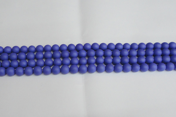 CSB1411 15.5 inches 6mm matte round shell pearl beads wholesale