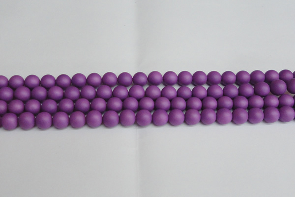 CSB1416 15.5 inches 6mm matte round shell pearl beads wholesale