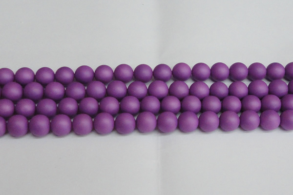 CSB1419 15.5 inches 12mm matte round shell pearl beads wholesale