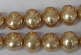 CSB142 15.5 inches 12*15mm – 13*16mm oval shell pearl beads