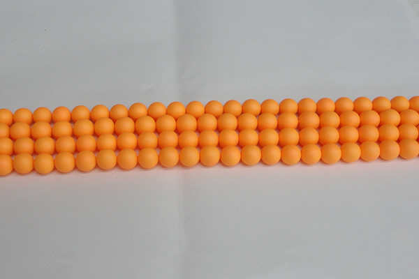 CSB1420 15.5 inches 4mm matte round shell pearl beads wholesale