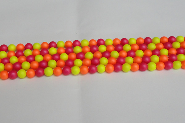 CSB1426 15.5 inches 6mm matte round shell pearl beads wholesale