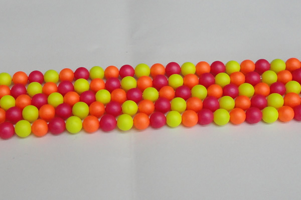 CSB1428 15.5 inches 10mm matte round shell pearl beads wholesale