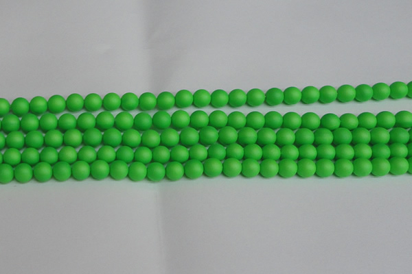 CSB1431 15.5 inches 6mm matte round shell pearl beads wholesale