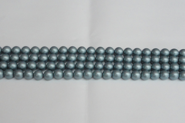 CSB1436 15.5 inches 6mm matte round shell pearl beads wholesale