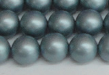 CSB1439 15.5 inches 12mm matte round shell pearl beads wholesale