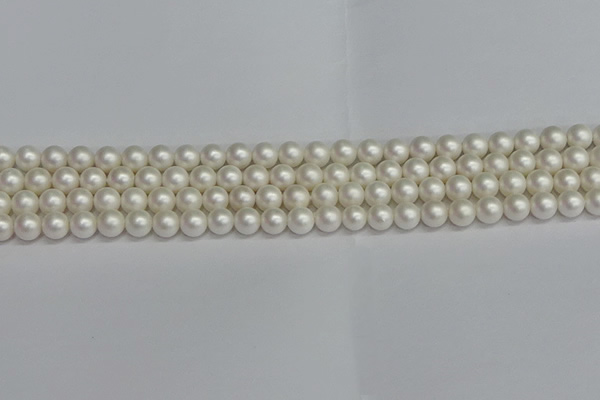 CSB1600 15.5 inches 4mm round matte shell pearl beads wholesale