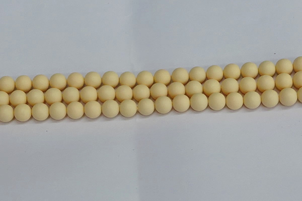 CSB1612 15.5 inches 8mm round matte shell pearl beads wholesale