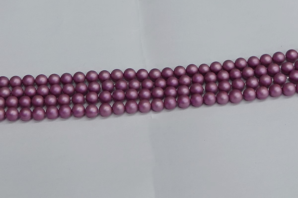 CSB1631 15.5 inches 6mm round matte shell pearl beads wholesale