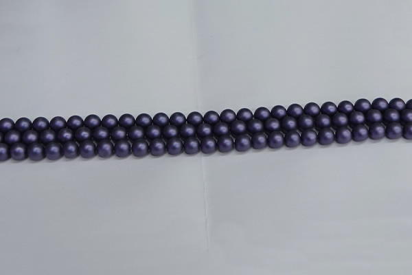 CSB1650 15.5 inches 4mm round matte shell pearl beads wholesale