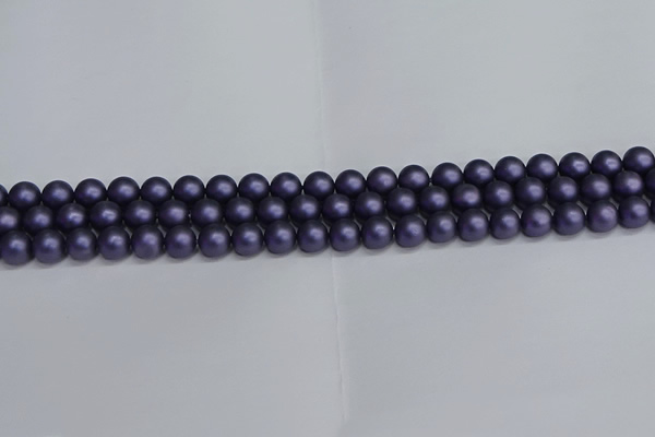 CSB1651 15.5 inches 6mm round matte shell pearl beads wholesale