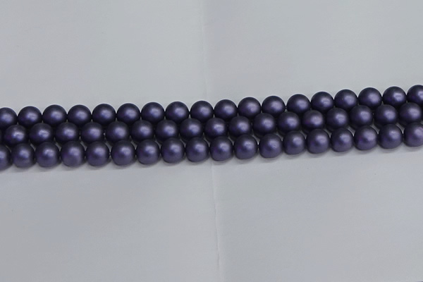 CSB1652 15.5 inches 8mm round matte shell pearl beads wholesale
