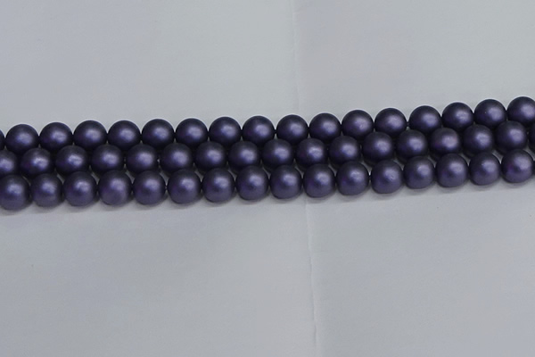 CSB1653 15.5 inches 10mm round matte shell pearl beads wholesale