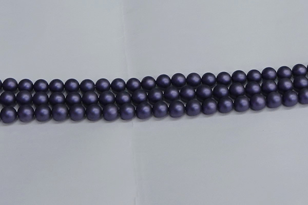 CSB1661 15.5 inches 6mm round matte shell pearl beads wholesale