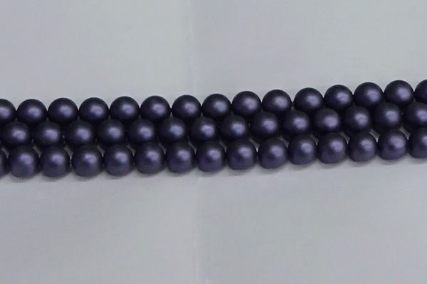 CSB1664 15.5 inches 12mm round matte shell pearl beads wholesale