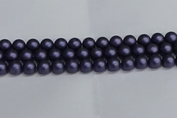 CSB1665 15.5 inches 14mm round matte shell pearl beads wholesale