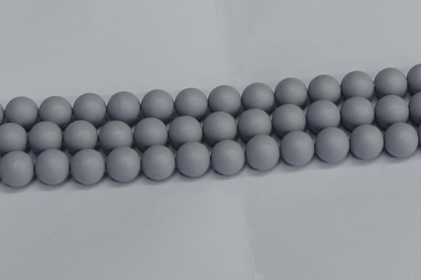 CSB1695 15.5 inches 14mm round matte shell pearl beads wholesale