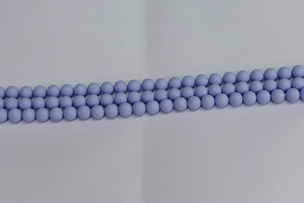 CSB1700 15.5 inches 4mm round matte shell pearl beads wholesale