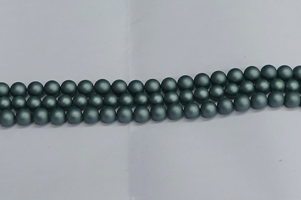 CSB1722 15.5 inches 8mm round matte shell pearl beads wholesale