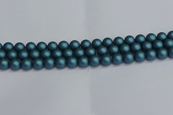 CSB1733 15.5 inches 10mm round matte shell pearl beads wholesale