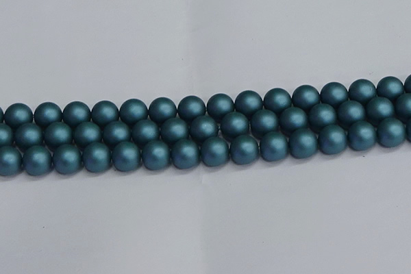 CSB1734 15.5 inches 12mm round matte shell pearl beads wholesale
