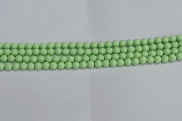 CSB1740 15.5 inches 4mm round matte shell pearl beads wholesale
