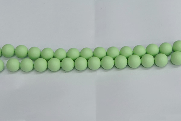 CSB1744 15.5 inches 12mm round matte shell pearl beads wholesale