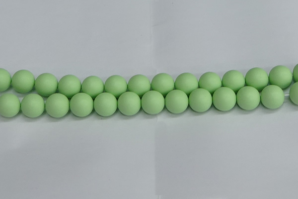 CSB1745 15.5 inches 14mm round matte shell pearl beads wholesale