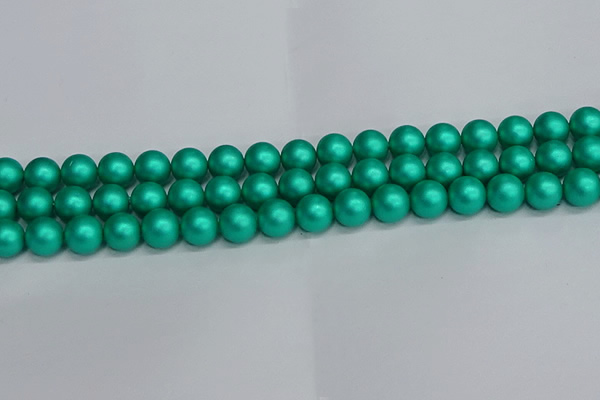 CSB1753 15.5 inches 10mm round matte shell pearl beads wholesale