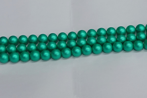 CSB1754 15.5 inches 12mm round matte shell pearl beads wholesale